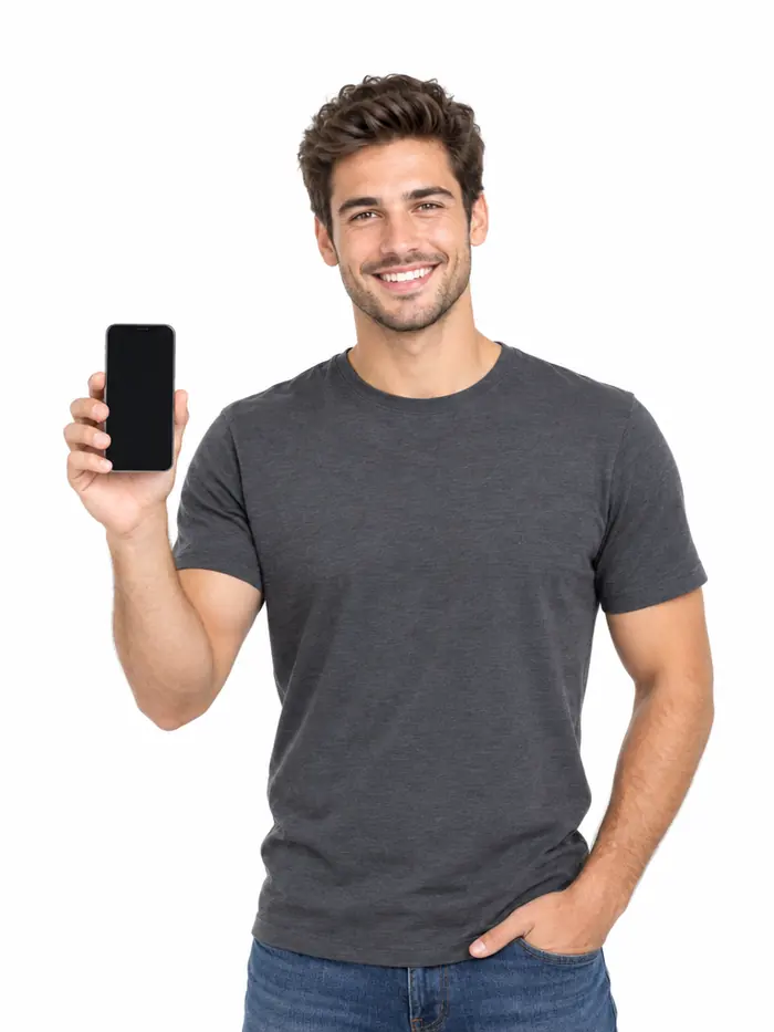 Person holding a phone