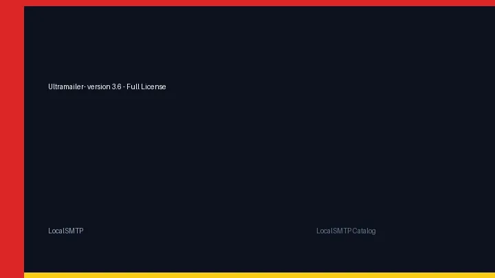 Ultramailer- version 3.6 - Full License by LocalSMTP with price and secure checkout details